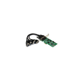StarTech.com Tarjeta Adaptadora PCI Express PCIe de 4 Puertos Serie Serial Combo RS232 y RS485 RS 422 DB9