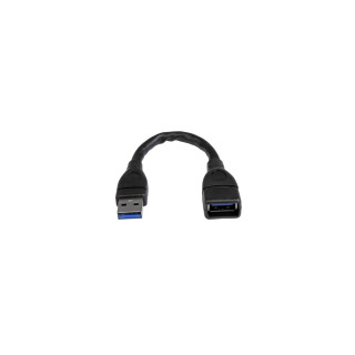StarTech.com Cable de 15cm Extensor Alargador USB 3.0 SuperSpeed Usb A macho a hembra Negro