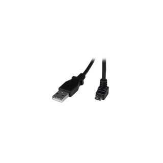 StarTech.com Cable Adaptador 2m USB 2.0 Tipo-A Macho a Micro USB B Macho Acodado en Íngulo hacia Abajo para Telefono…