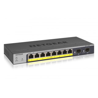 Switch netgear gestionado L2/L3/L4 8puertos Gigabit Ethernet 10/100/1000 Energia sobre Ethernet PoE gris GS110TP-300EUS