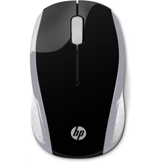 HP Wireless Mouse 200 Í“ptico 1000 DPI 2.4 GHz Ambidextro Negro, Plata