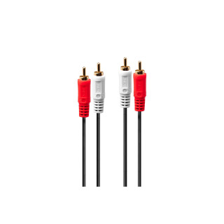 Lindy 35663 cable de audio 5 m 2 x RCA Negro, Rojo, Blanco