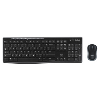 Logitech Wireless Combo MK270 teclado Ratón incluido Hogar USB QWERTZ Alemán Negro