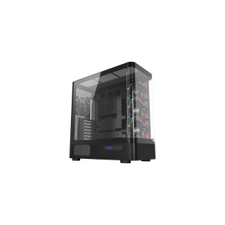 XYZ QUANTUM TORRE GAMING A-RGB , 4x VENTILADORES, PWM, BTF, CRISTAL CURVO, TIPO C , ATX, NEGRA
