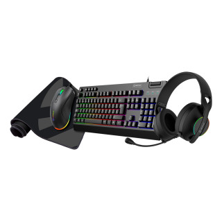 UNYKAch Pack Gaming NOVA 4 en 1 Teclado Español, Ratón, Cascos, Alfombrilla