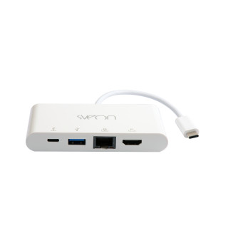 Sveon SCT504 hub de interfaz USB 3.2 Gen 1 (3.1 Gen 1) Type-C 5000 Mbit/s Blanco