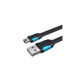 Vention Cable USB 2.0 VAS-A14-B100/ Mini USB Macho - USB Macho/ 1m/ Azul y Negro