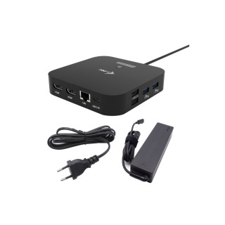 i-tec USB-C Dual HDMI Docking Station with Power Delivery 100 W + Universal Charger 100W