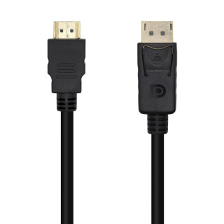 AISENS Cable Conversor DisplayPort A HDMI, DP/M-HDMI/M, Negro, 5.0m