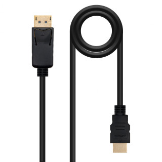 Cable Conversor DISPLAYPORT a HDMI, DP/M - HDMI/M, Negro, 10 m