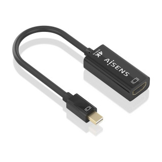 AISENS Conversor MINI DP a HDMI 4K@60Hz, MINI DP/M-HDMI/H, Negro, 15cm