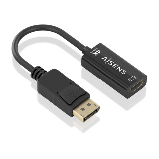 AISENS Conversor DisplayPort a HDMI 4K@60Hz, DP/M-HDMI/M, Negro, 15cm