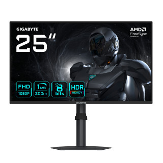 GIGABYTE G25F2 Monitor Gaming 24,5" FHD – 1920 x 1080, 200Hz, 1ms, 300 cd/m², DisplayHDR 10, HDMI 2.0, DisplayPort 1.4