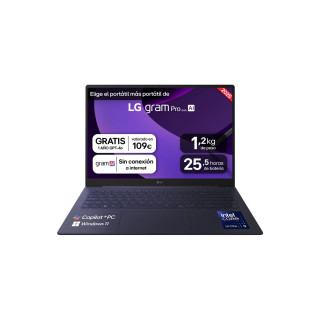 LG Gram Pro 16Z90TS-G.AU99B ordenador portatil Copilot+ PC Intel Core Ultra 9 288V Portátil 40,6 cm (16") 2.5K 32 GB…