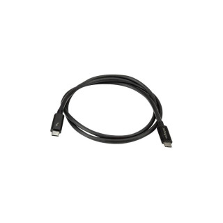StarTech.com Cable de 1m Thunderbolt 3 USB-C 40Gbps - Compatible con Thunderbolt, DisplayPort y USB - Negro