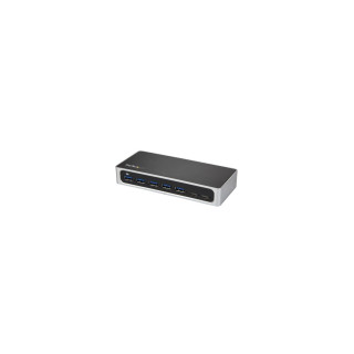 StarTech.com Hub Concentrador USB 3.0 7 Puertos 2X USB C y 5x USB-A Ladrón USBC Alimentado Negro Plata