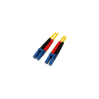 StarTech.com Cable de Red de 10m Monomodo Dúplex Fibra Í“ptica LC-LC 9/125 Macho a Macho - Amarillo