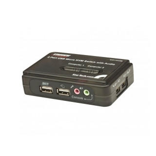 StarTech.com Juego de Conmutador KVM de 2 puertos con todo incluido - USB - Audio y VÍ­deo VGA
