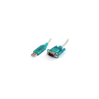 StarTech.com Cable adaptador usb 2.0 a puerto serie serial RS232 DB9 pc mac linux 0.9m azul transparente ICUSB232SM3