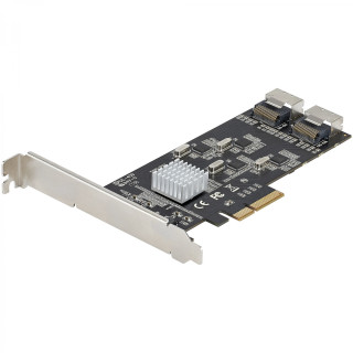 StarTech.com Tarjeta PCIe de 8 Puertos SATA - Tarjeta Adaptadora de Expansión PCI Express SATA con 4 Controladores de…
