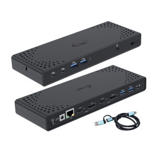i-tec USB 3.0 / USB-C / Thunderbolt 3 Dual Display Docking Station Gen2 + Power Delivery 100W