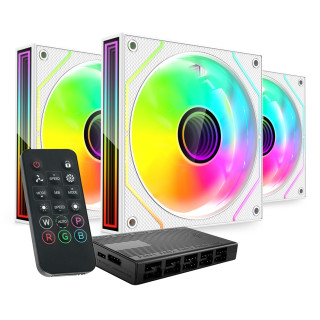 Mars Gaming MF3DPROKITW sistema de refrigeración para ordenador Carcasa del ordenador Ventilador 12 cm Blanco