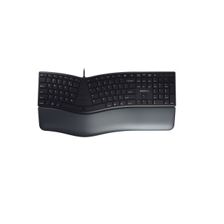 CHERRY KC 4500 ERGO teclado USB QWERTY Inglés de EE. UU. Negro