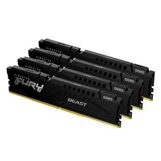 Kingston Technology FURY Beast 128GB 5600MT/s DDR5 CL40 DIMM (Kit de 4) Black XMP