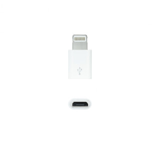 Nanocable Adaptador Lightning a Micro USB, Lightning/M-Micro B/H Blanco