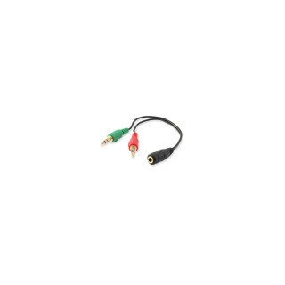 Ewent EC1642 Cable adaptador 3.5mm macho a 2x 3.5mm hembra negro verde rojo