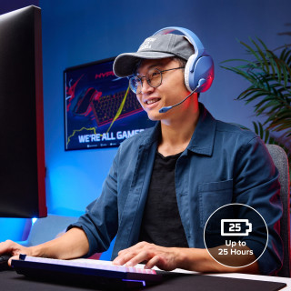 Auriculares gaming inalámbricos HyperX Cloud Jet de color azul claro