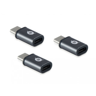 Conceptronic cambiador de género para cable USB 2.0 Type-C USB 2.0 Micro Negro