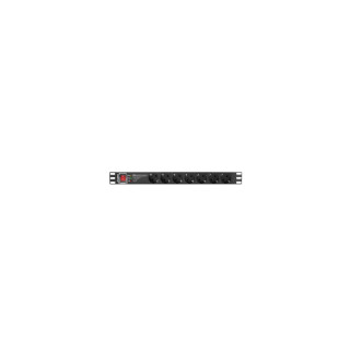 Lanberg PDU-PRO-07F-0200-BK unidad de distribución de energía (PDU) 6 salidas AC 1U Negro