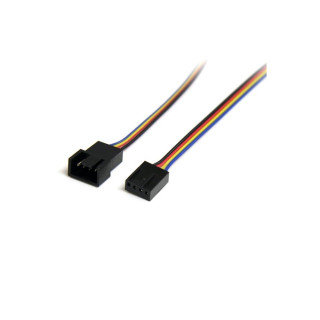 StarTech.com Cable Extensor 0,3m PWM 4 Pines Alimentación Ventilador Fan Placa Base Macho a Hembra
