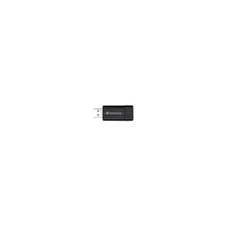 MEMORIA USB 2.0 VERBATIM PINSTRIPE 16GB NEGRO 49063