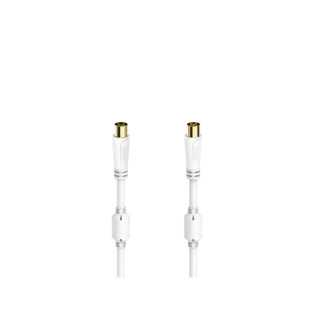 Hama 00205246 cable coaxial 1,5 m Blanco