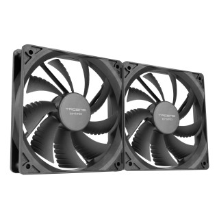 Tacens Anima AF12X2 sistema de refrigeración para ordenador Carcasa del ordenador Ventilador 12 cm Negro 2 pieza(s)