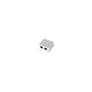 ROSETA DE SUPERFICIE AISENS RJ45 CAT6 UTP 2XTOMAS BLANCO A139-0302