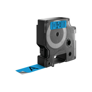 DYMO D1 - Etiquetas estándar - Negro sobre azul - 19mm x 7m