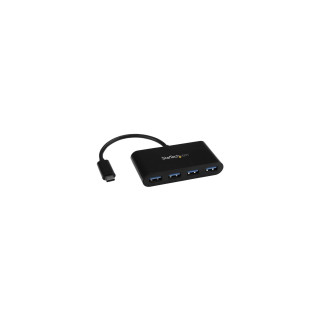StarTech.com HB30C4AB hub de interfaz USB 3.2 Gen 1 (3.1 Gen 1) Type-C 5000 Mbit/s 4 Puertos USB 3.1 Negro