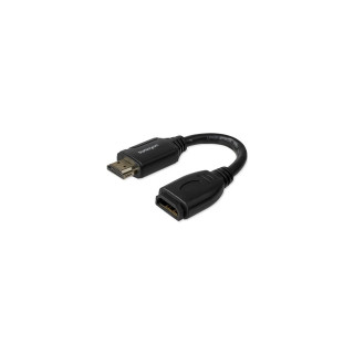 StarTech.com Cable de 15cm de Extensión Alargador HDMI 2.0 de Alta Velocidad - Extensor de Puertos - 4K de 60Hz - Negro