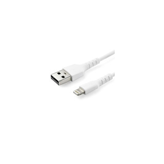 StarTech.com Cable de 1m USB tipo A a Lightning Macho a Macho - Certificado MFi de Apple - Blanco RUSBLTMM1M