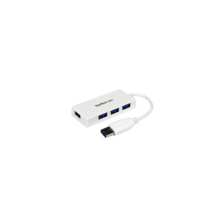 StarTech.com Adaptador Concentrador Hub Ladrón USB 3.1 Super Speed para Laptop de 4 Puertos Salidas - Blanco