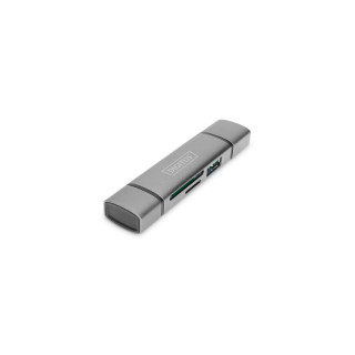 Digitus lector de tarjeta USB 3.2 Gen 1 (3.1 Gen 1) Type-A/Type-C Aluminio