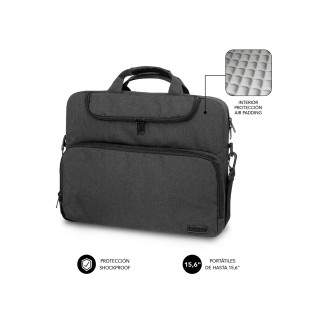 SUBBLIM Maletín Ordenador Air Padding Laptop bag 15,6" Gris Oscuro