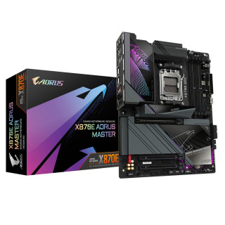 GIGABYTE X870E AORUS MASTER Placa Base - Compatible con CPUs AMD Ryzen 9000, 16+2+2 fases VRM digitales, hasta 8600MHz