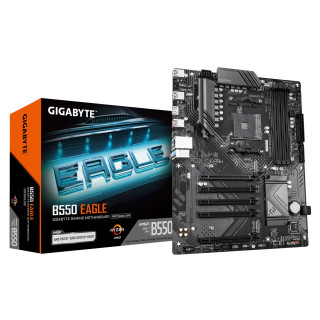 GIGABYTE B550 EAGLE Placa base - Procesadores AMD Ryzen serie 5000 G, VRM de 10+3+1 fases, hasta 3200 MHz DDR4, 1xPCIe