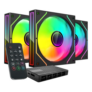 Mars Gaming MF3DPROKIT sistema de refrigeración para ordenador Carcasa del ordenador Ventilador 12 cm Negro