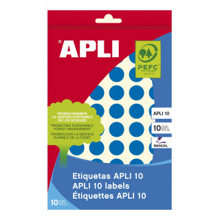 APLI 2735 etiqueta autoadhesiva Alrededor Permanente Azul 616 pieza(s)