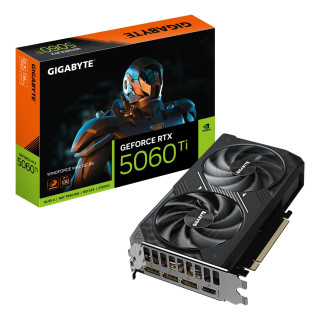 GIGABYTE GeForce RTX 5060 Ti WINDFORCE MAX OC 8G Tarjeta Gráfica – 8 GB GDDR7, 128 bits, PCI-E 5.0, 2587 MHz Frecuencia